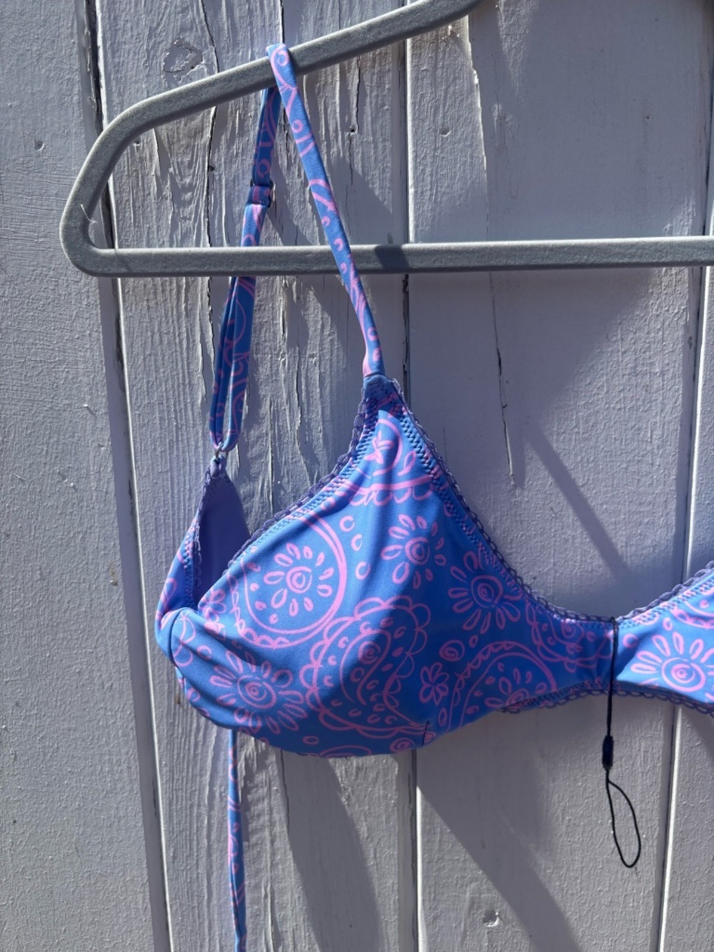 Blackbough Lazy Paisley String Bikini Top Large NWT - Picture 4 of 9